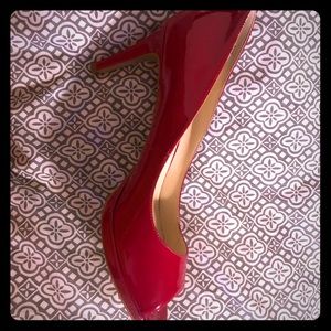 Nine West SZ10 Red heels, worn once for one hour